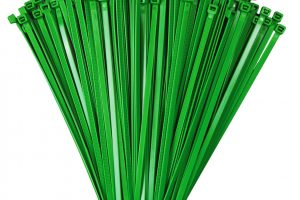 200mm x 4.8mm Green Cable Ties (100Pk)