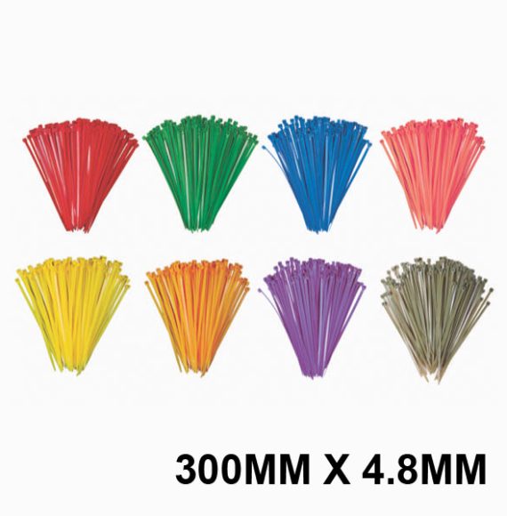 Coloured 300mm x 4.8mm Cable Ties