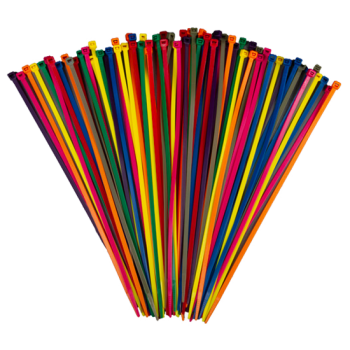 Mixed Colour 300mm x 4.8mm Cable Ties (80Pcs)